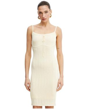 Guess Kleedjes ,Polyester Reina Jurk - Naturel