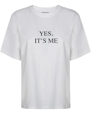 Victoria Beckham T-Shirt Yes Its Me - Weiß