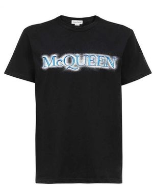 McQueen Katoenen T-Shirt Met Grafische Print - Zwart