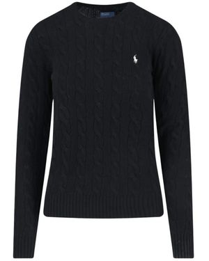 Ralph Lauren Pullover Mit Zopfmuster - Schwarz