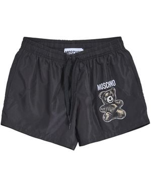 Moschino Adrian Bear Badeboxer Schwarz - Grau