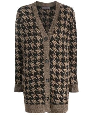 Lorena Antoniazzi Houndstooth Gebreide Vest - Meerkleurig