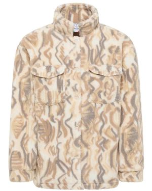 carlo colucci Gemütliche Teddyjacke - Natur