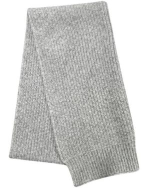 Gran Sasso Accessoires ,Grijs ,Wol Ribgebreide Sjaal