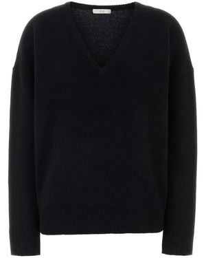 Co. Truien & Vesten ,Zwart ,Kasjmier V-Neck Trui