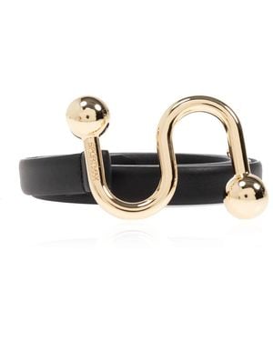 ベルト Sportmax Black Fabric And Leather Apoge01234 Belt Sportmax Elea Belt in Black | FWRD