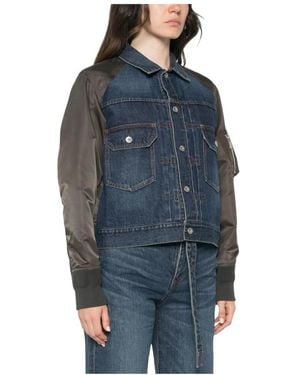 Sacai Jassen ,Blauw ,Denim Denim Jacket