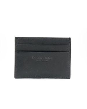 DSquared² Accessoires ,Zwart ,Leer Heritage Portemonnee