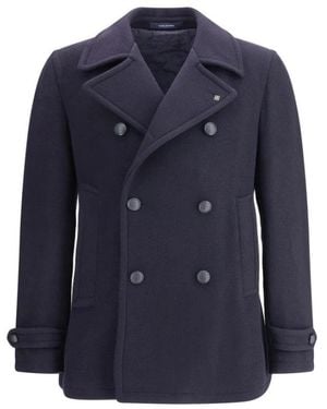 Tagliatore Double-Breasted Coats - Blue