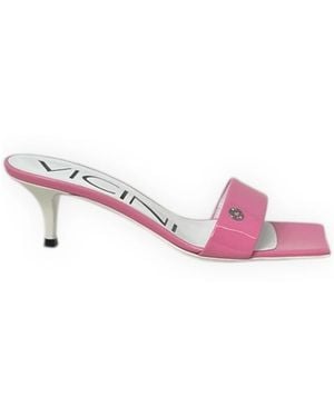Vicini Heeled Mules - Rosa