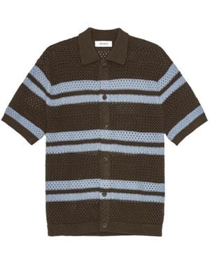 Les Deux Gianni Knitted Ss Shirt - Schwarz