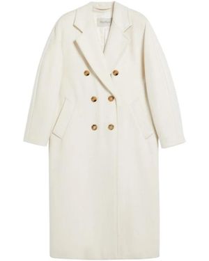 Max Mara Double-Breasted Coats - Blanco