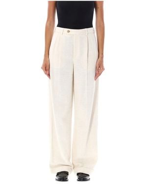 A.P.C. Wide Trousers - White
