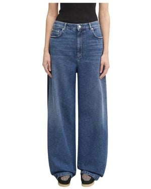 Sportmax Gastone Weite Jeans - Blau