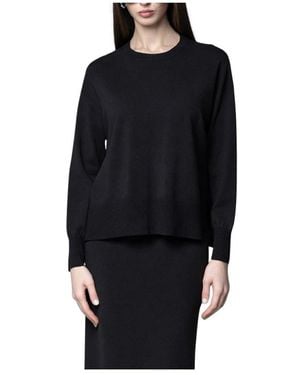 Kaos Strickpullover Mit Rundhalsausschnitt - Schwarz