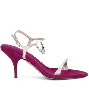 Chloé Schoenen ,Veelkleurig ,Leer Sandaletten Met Hoge Hak - Roze