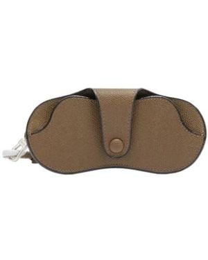 Valextra Porta Occhiali Con Tracolla - Braun