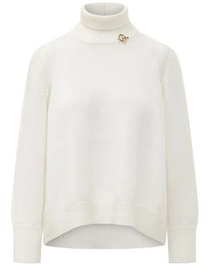 Fabiana Filippi Truien & Vesten ,Wit ,Maglia Dolcevita