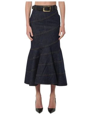 Self-Portrait Midi Skirts - Blau