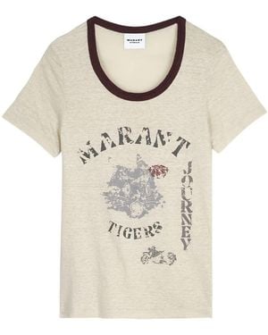 Isabel Marant Tops ,Leer Kiliann T-Shirt - Naturel