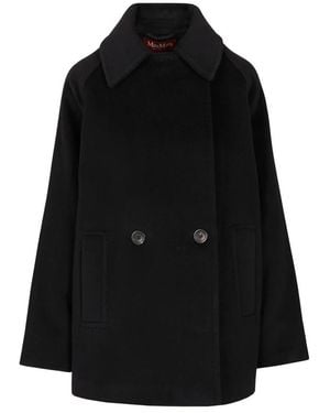 Max Mara Double-Breasted Coats - Negro