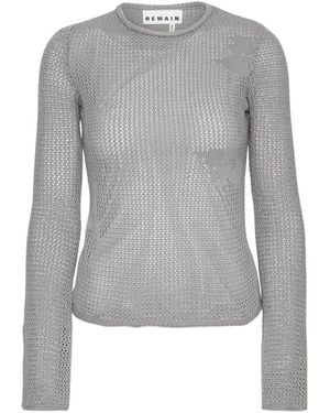REMAIN Birger Christensen Long Sleeve T-Shirts - Grey