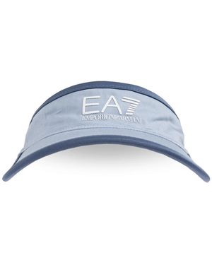 EA7 Accessoires ,Blauw ,Katoen Logo Visor