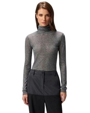Pinko Truien & Vesten ,Grijs ,Wol Moss Sweater