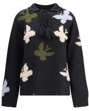 BAZISZT Round-Neck Knitwear - Nero
