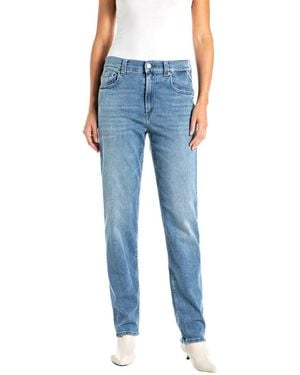 Replay Maijke Straight High Rise Jeans - Blau