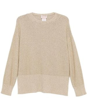 Marina Rinaldi Round-Neck Knitwear - Natural