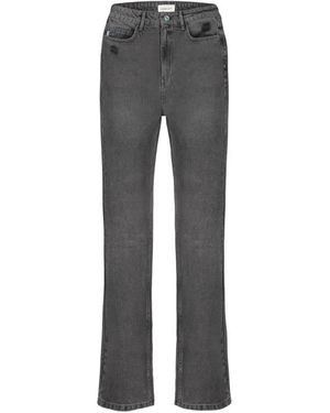 FABIENNE CHAPOT Lola Straight Distressed Jeans Azul, Mujer, Talla - Gris