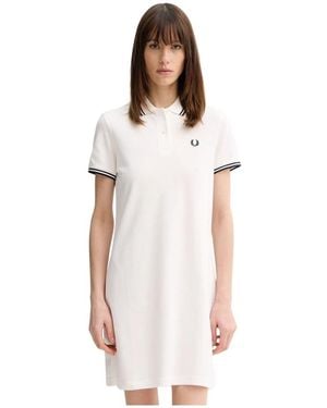 Fred Perry Short Kleider - Weiß