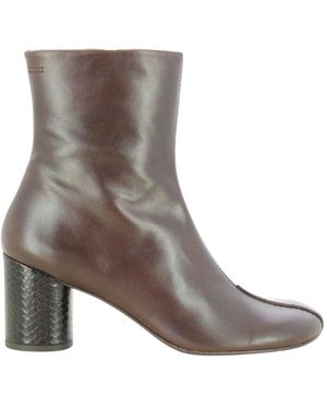 Zinda Schoenen ,Bruin ,Leer 3627 Hakken Enkellaars - Grijs