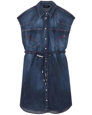 Dondup Short Dresses - Blu