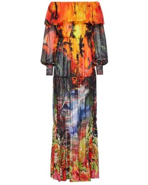 Philipp Plein Maxi Dresses - Naranja