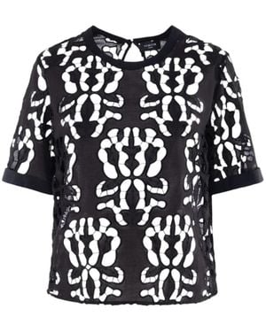 Nenette Sangallo Bluse - Schwarz