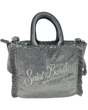 Mc2 Saint Barth Vanity Mini Samt Handtasche - Grau