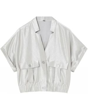 GUSTAV Overhemden ,Grijs ,1088-Luna Shirt - Wit