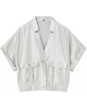 GUSTAV Overhemden ,Grijs ,1088-Luna Shirt - Wit