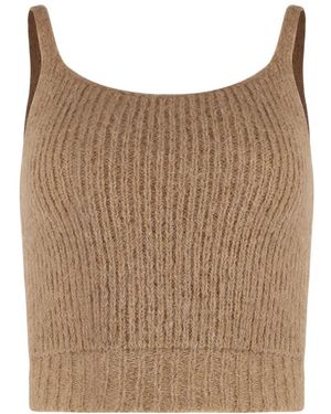Peserico Sleeveless Tops - Brown