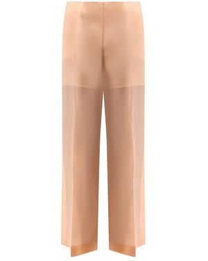 Alberta Ferretti Wide Trousers - Natural