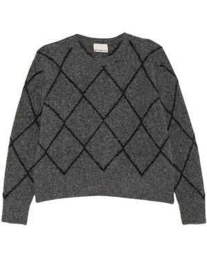 Pennyblack Truien & Vesten ,Grijs ,Pailletten Trui Met Ronde Hals