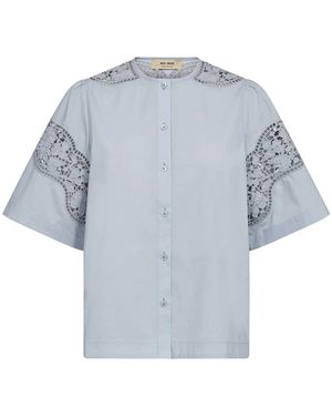 Mos Mosh Overhemden ,Blauw ,Katoen Mmbritze Katoenen Shirt