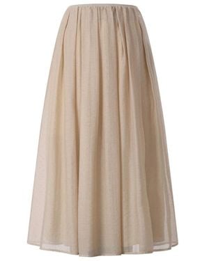 Luisa Cerano Midi Skirts - Natural