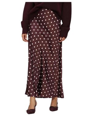 Notre-v Rokken ,Bruin ,Nv-Indira Maxi Rok - Rood