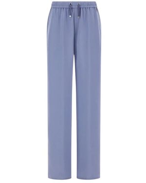 Herno Wide Trousers - Bleu
