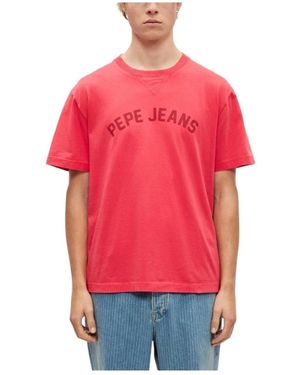 Pepe Jeans T-Shirts - Red