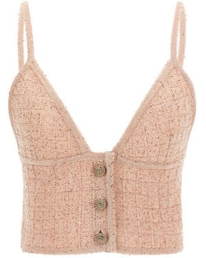 Alessandra Rich Sleeveless Tops - Natural