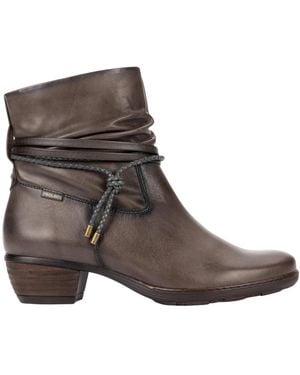Pikolinos Schoenen ,Grijs ,Leer Utiel Enkellaars - Bruin